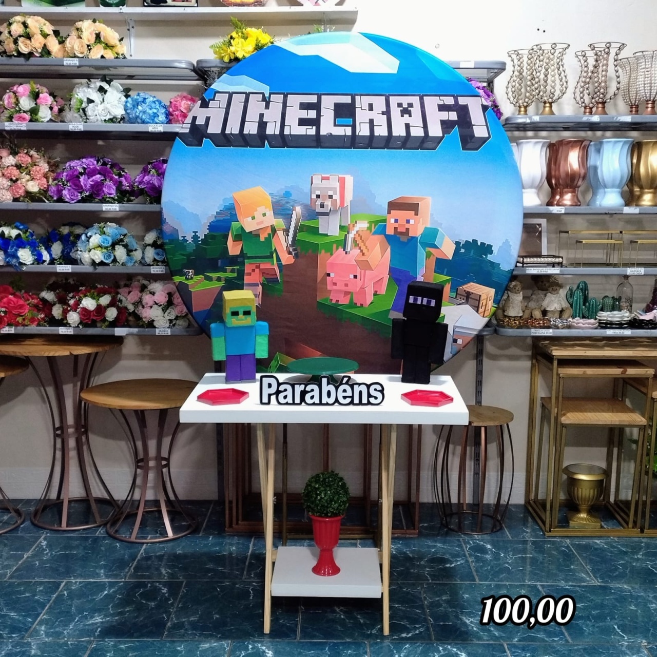 Minecreft (Promoção Mesa Cavalete) 1 * - Bn Decorações 