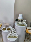 Chá Revelação Bege Com Off White (Composição) * 2 Painéis Romano  - imagem 3