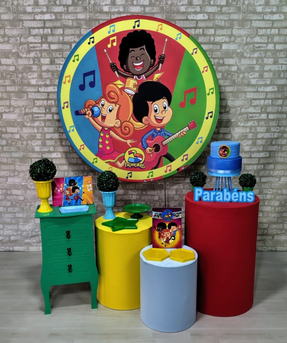 3 Palavrinhas Menino (Festejar) *  - Bn Decorações 