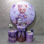 Chá de Fralda Menina Ursa Lilás (Encanto) 3 * Itens Bege - imagem 1