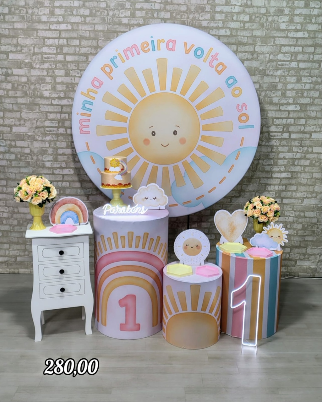 Minha Primeira Volta Ao Sol (Composição) -Com 2- Peças de Led- 5 * - Bn Decorações 