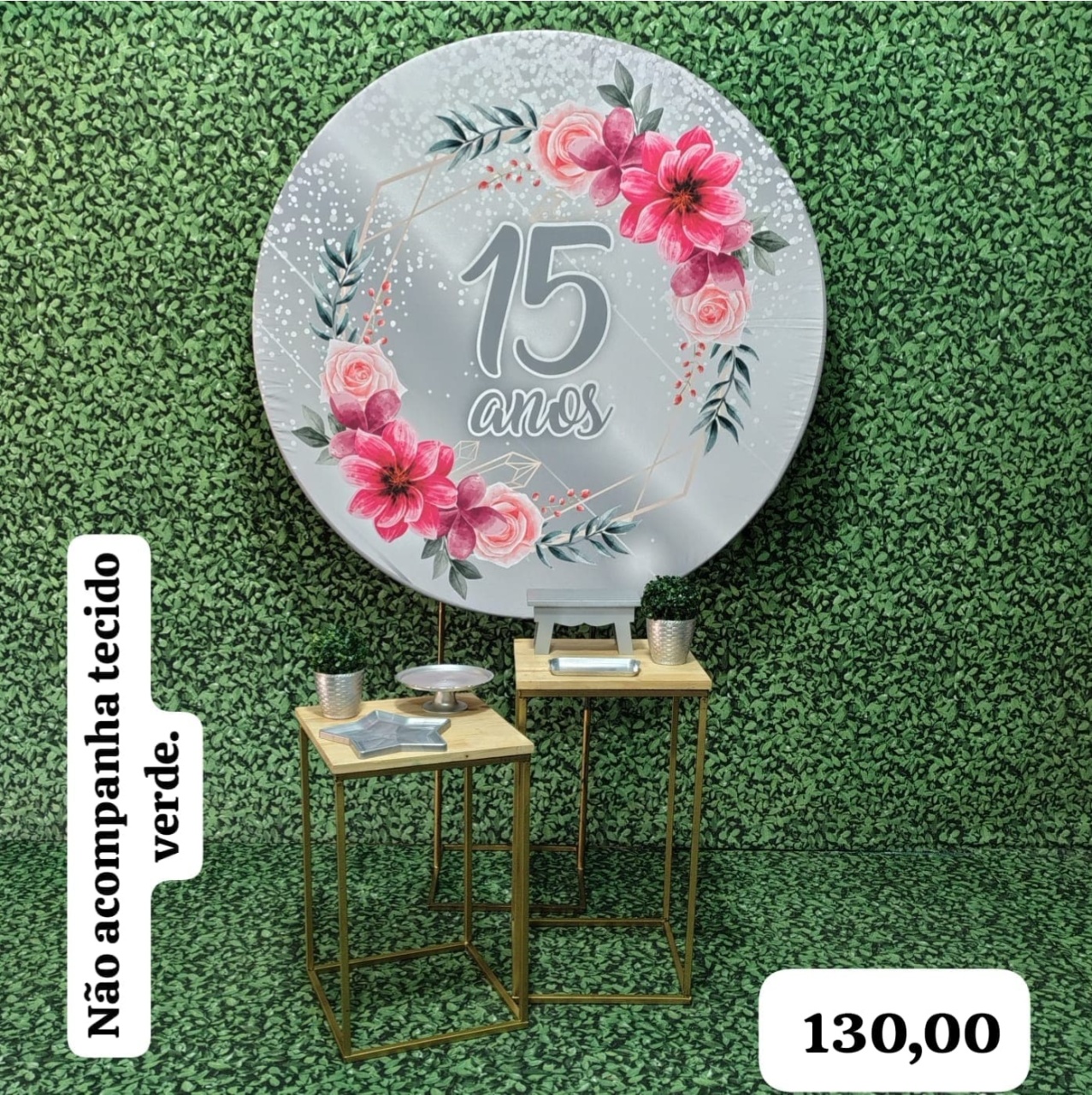 15 Anos Prata (Celebre Com 2 Mesas) - Bn Decorações 