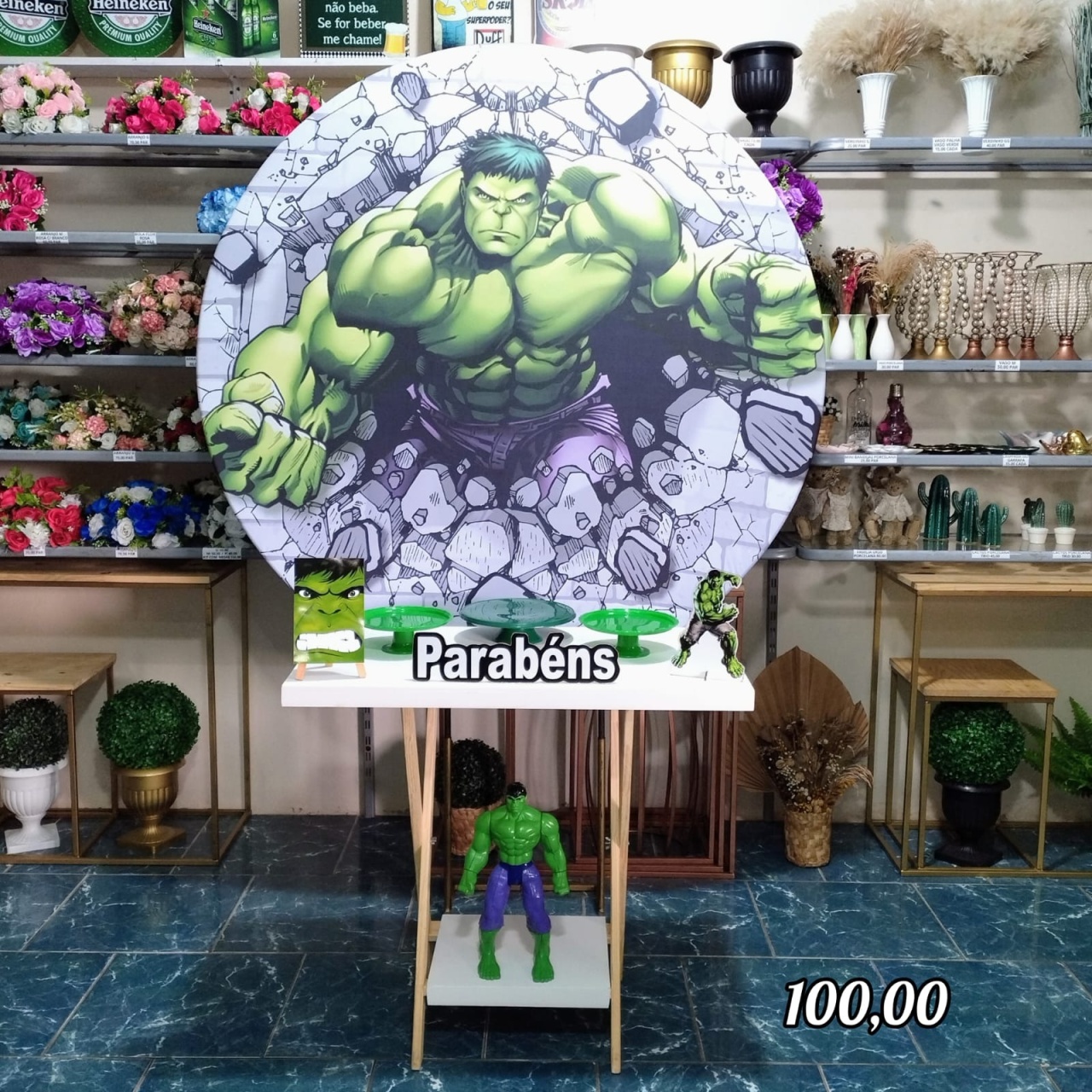 Hulk (Promoção Mesa Cavalete) * - Bn Decorações 