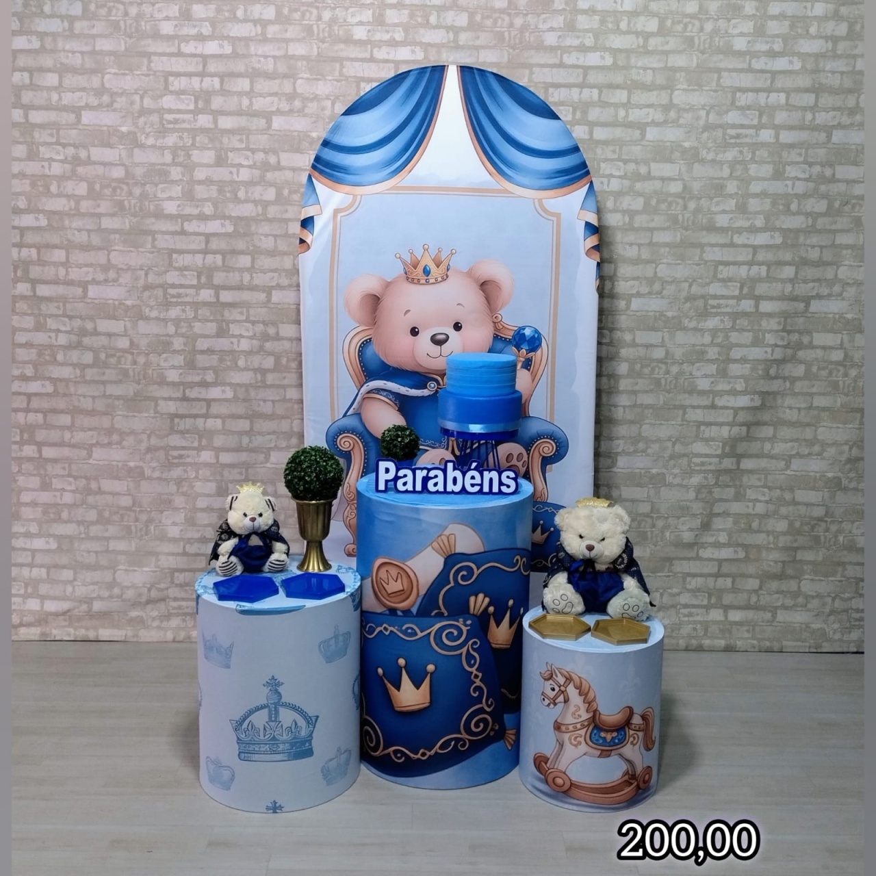  Urso Príncipe Romano (Festejar) * - Bn Decorações 