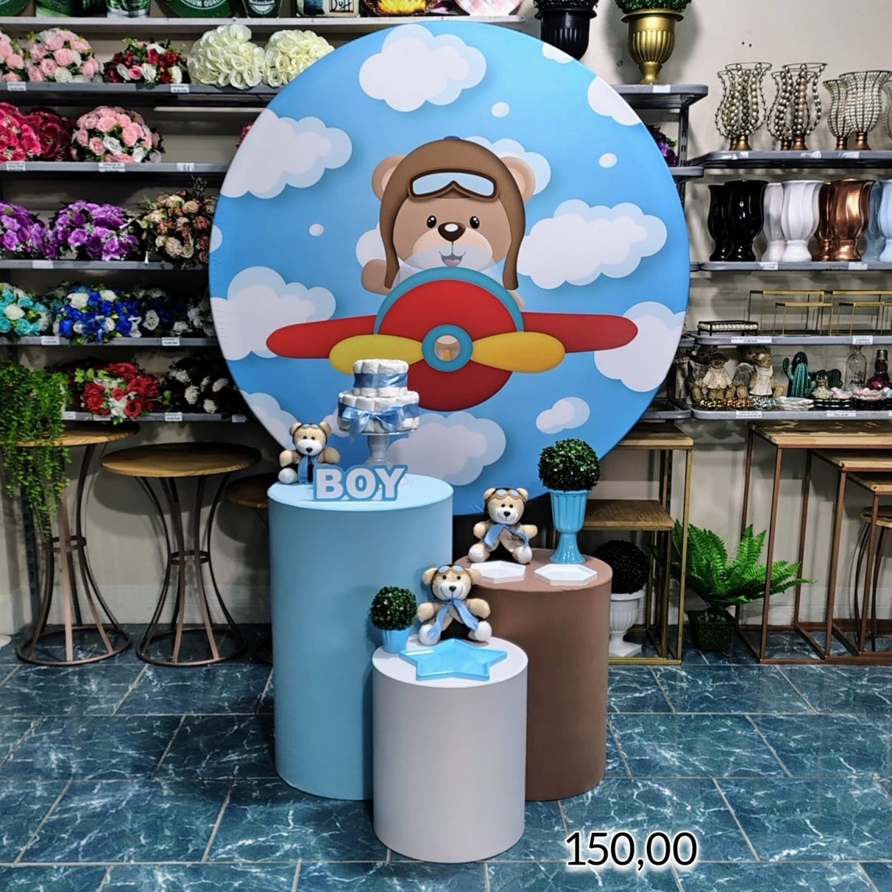 Aviador Chá de Fralda Menino (Encanto) * - Bn Decorações 