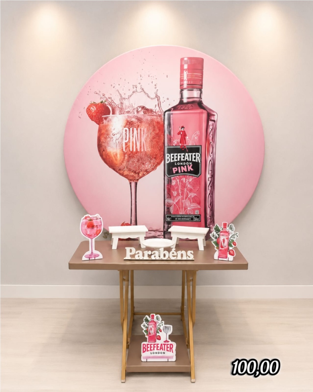 Beefeater Pink (Promoção Mesa Cavalete) * - Bn Decorações 