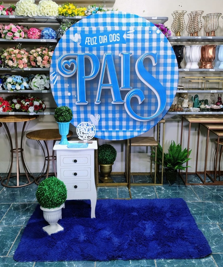 Kit Dia dos Pais Com Aparador Branco - Bn Decorações 
