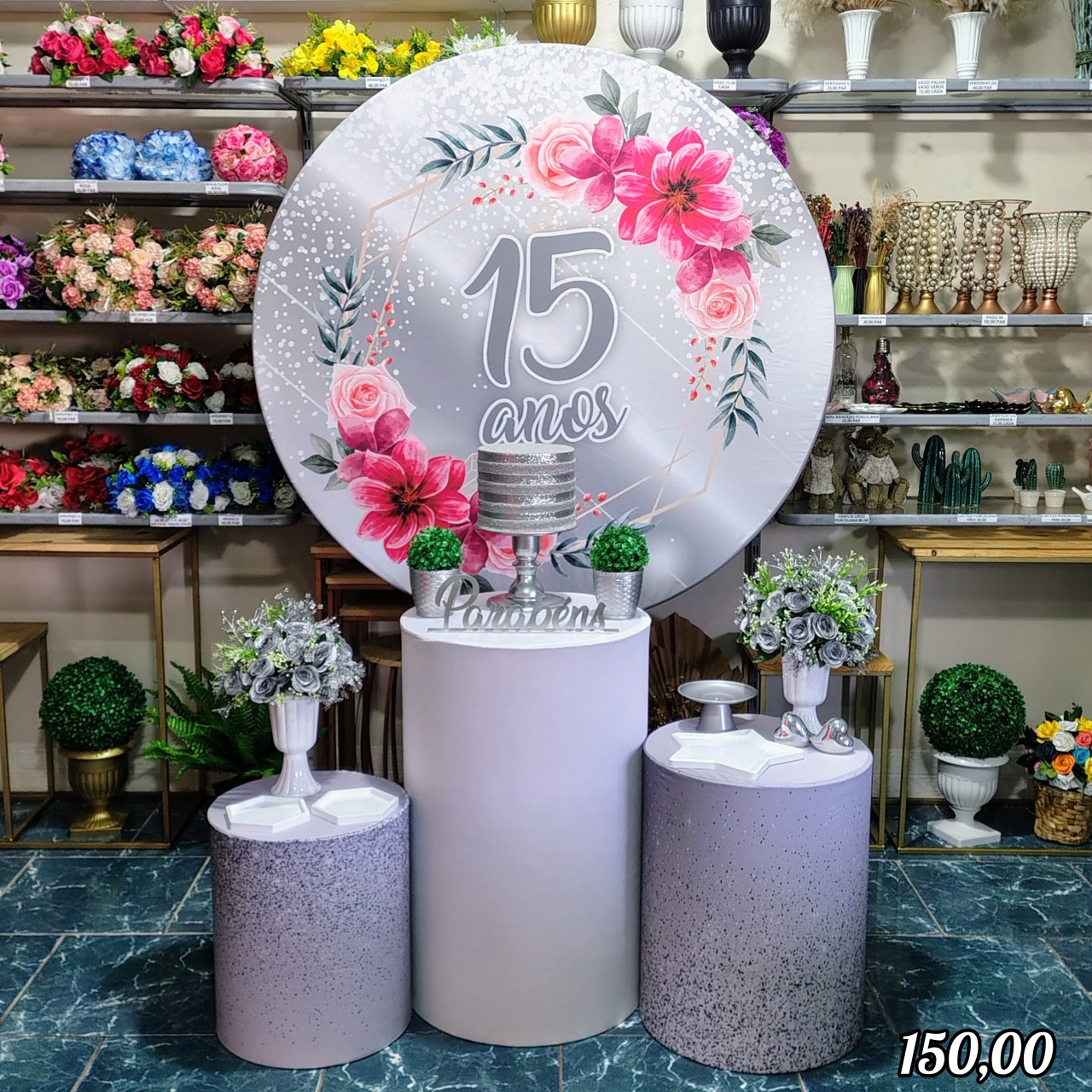 15 Anos Prata (Encanto) 3 * - Bn Decorações 