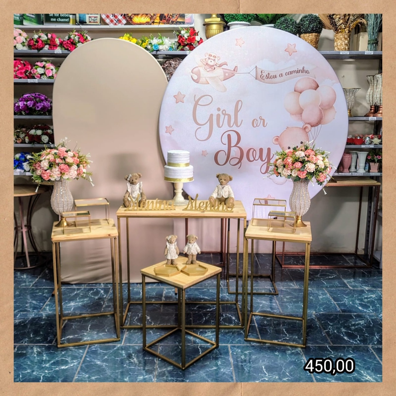 Chá Revelação (Composição) 1 * - Bn Decorações 