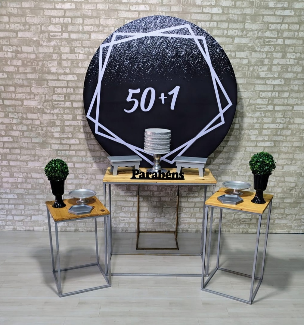 Coleção Essência Lançamento (Painel 50+1 Preto Com Prata) * - Bn Decorações 