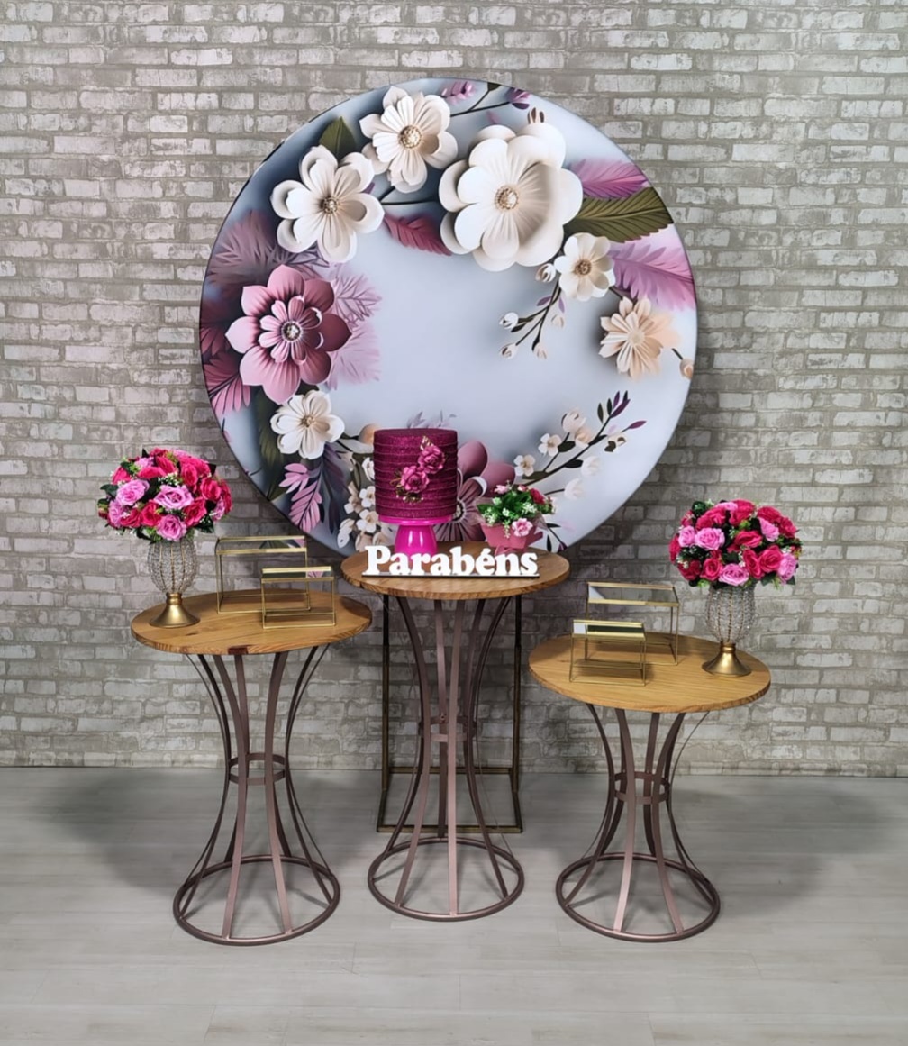 Rosas 3D (Composição) - Bn Decorações 