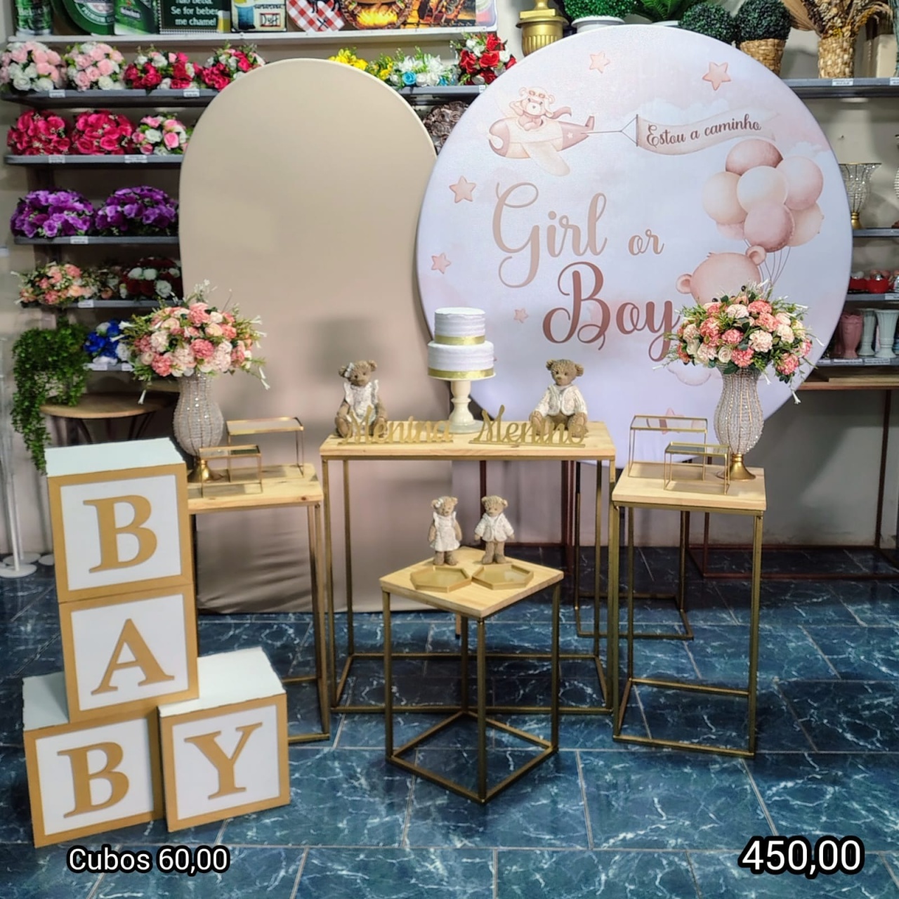 Chá Revelação (Composição) 2*  - Bn Decorações 
