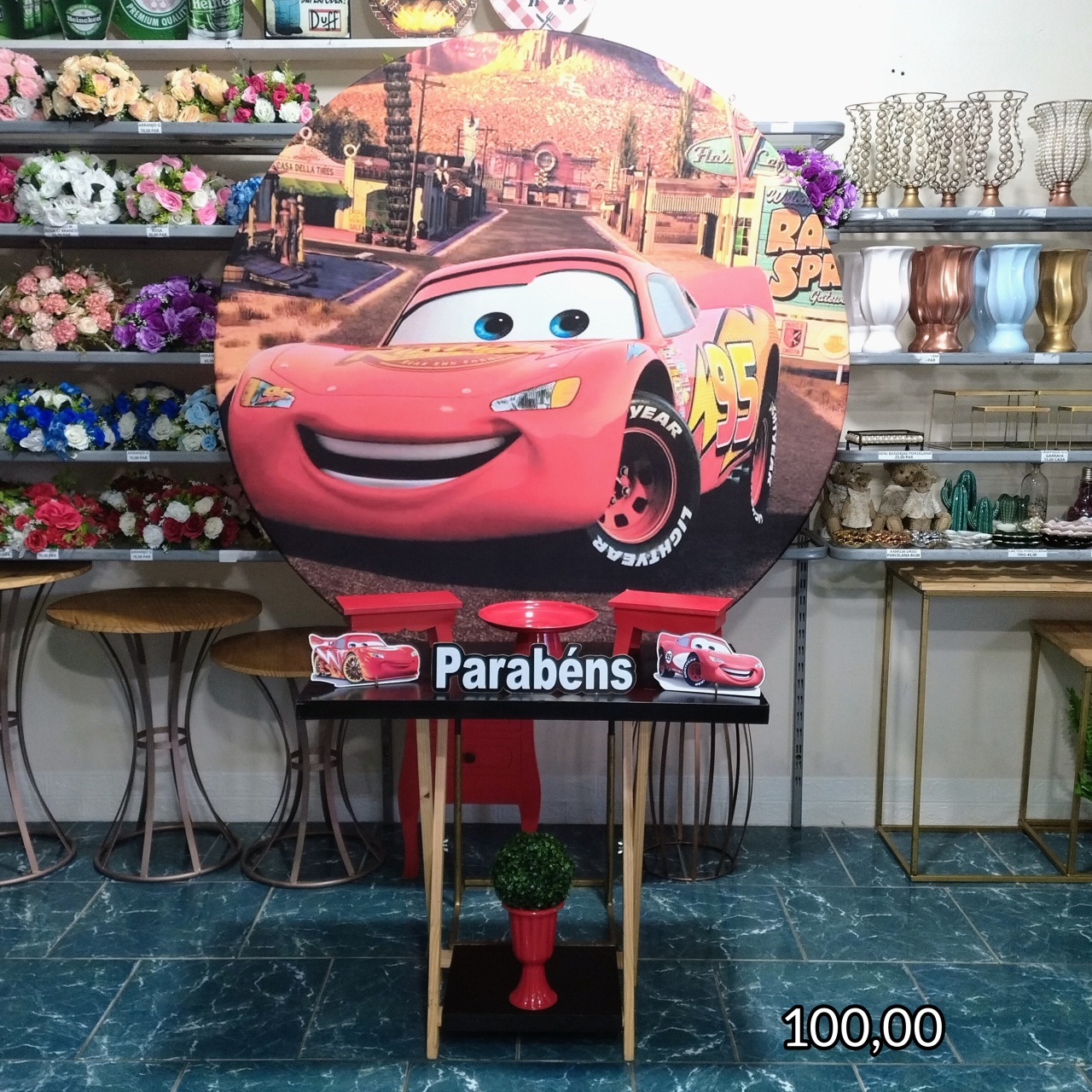 Carros Disney Mcqueen (Promoção Mesa Cavalete) * - Bn Decorações 