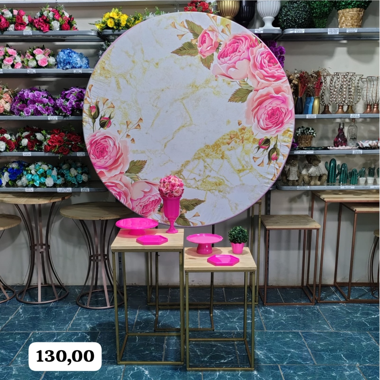 Rosa Com Branco 2 (Celebre Com 2 Mesas) - Bn Decorações 