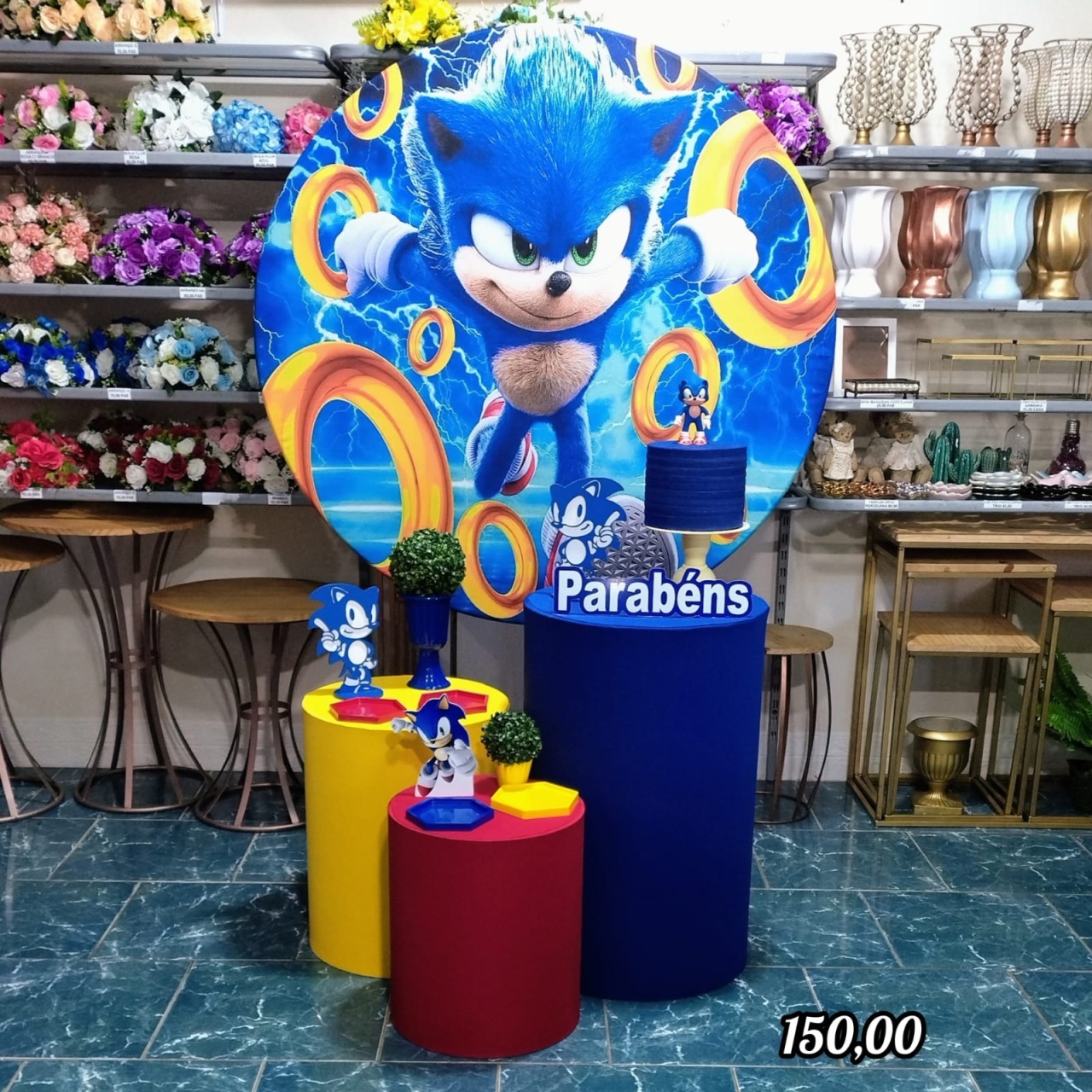 Sonic (Encanto) 1 * - Bn Decorações 