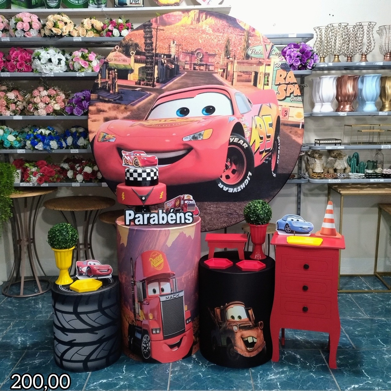 Carros Disney Mcqueen (Festejar) * - Bn Decorações 