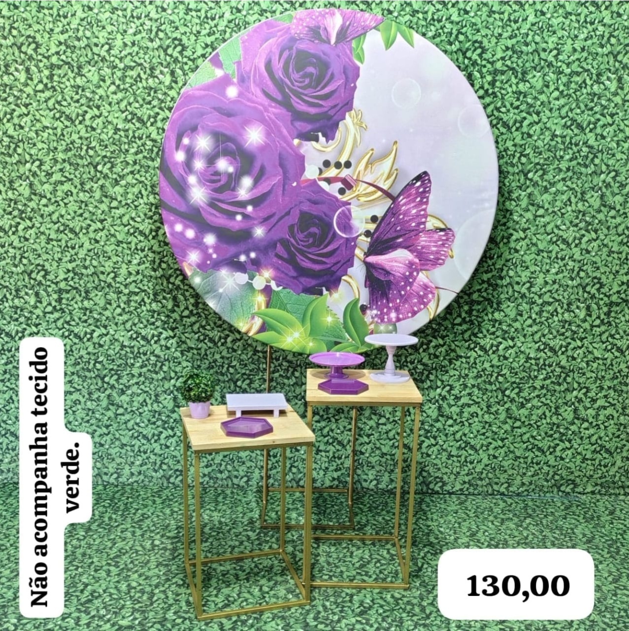 Borboleta Roxa (Celebre Com 2 Mesas) - Bn Decorações 