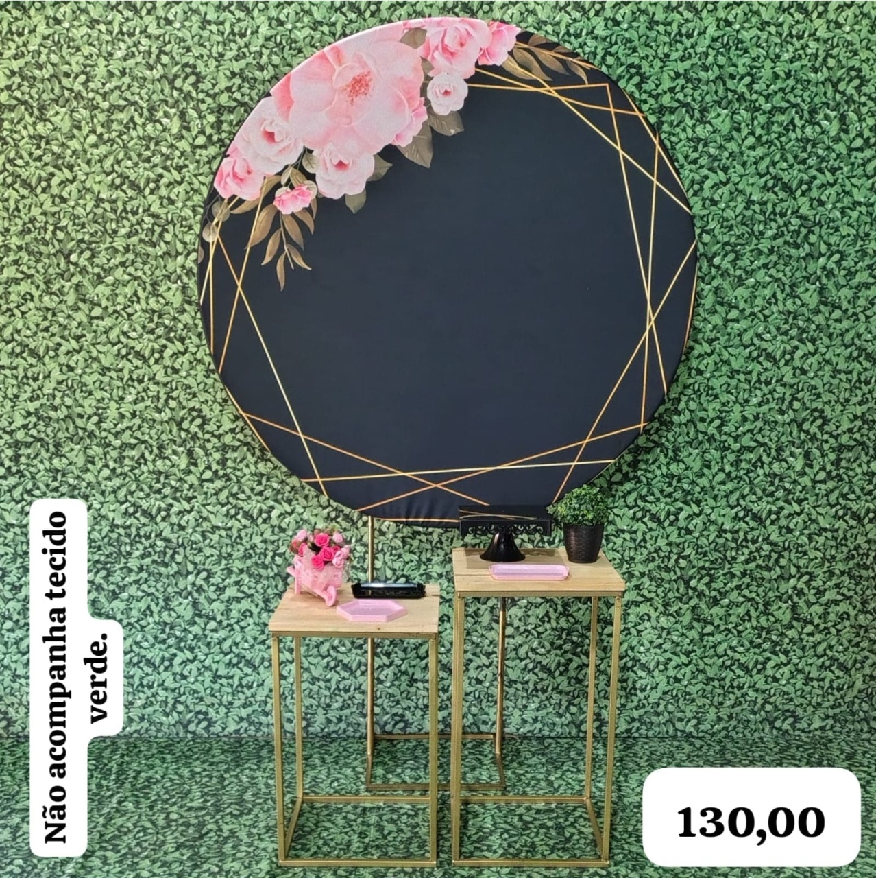 Preto Com Rosa 2 (Celebre Com 2 Mesas) - Bn Decorações 
