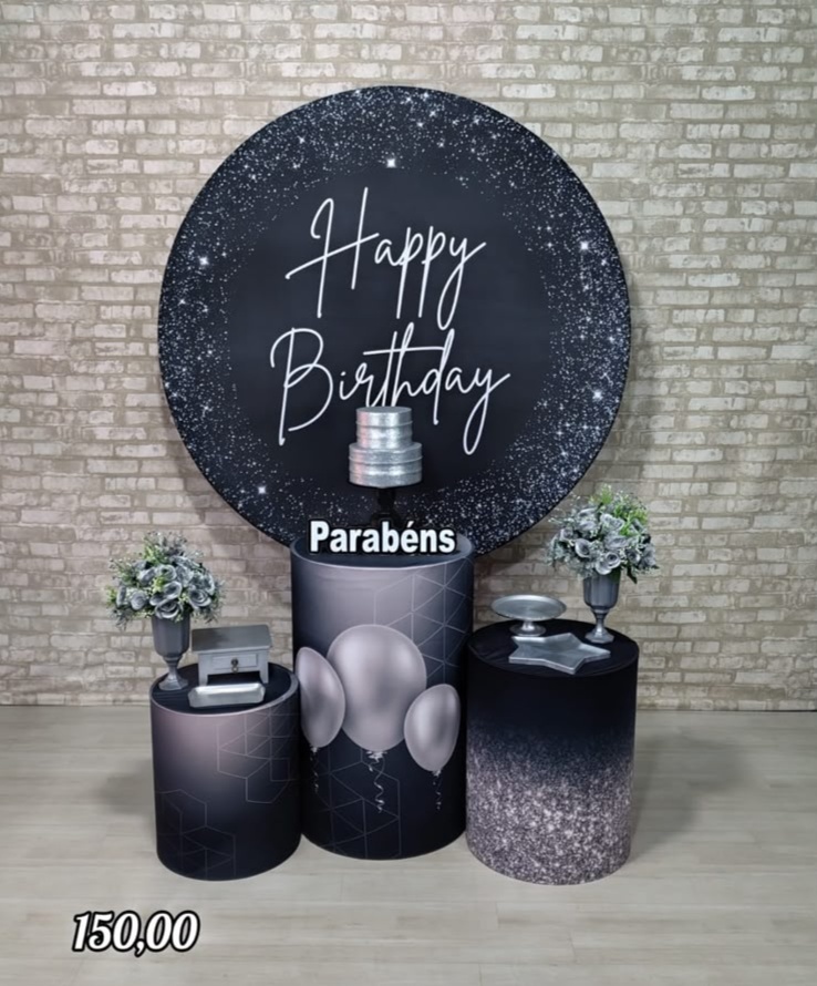 Preto Com Prata (Encanto) * - Bn Decorações 