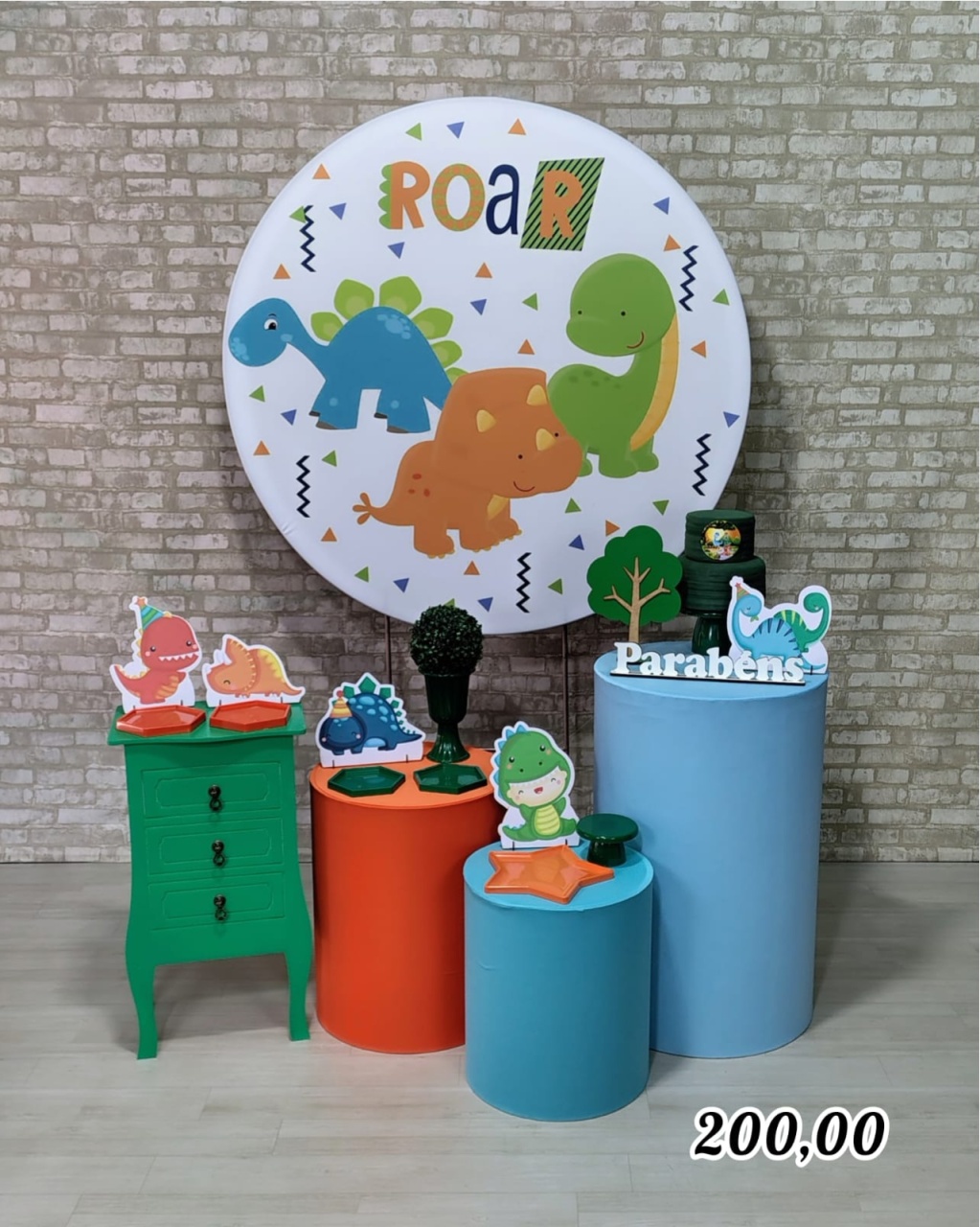Dino Roar (Festejar) *  - Bn Decorações 