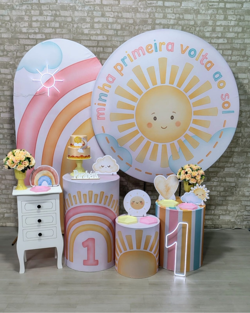 Minha Primeira Volta Ao Sol (Composição) -Com 2- Peças de Led- 2 * - Bn Decorações 