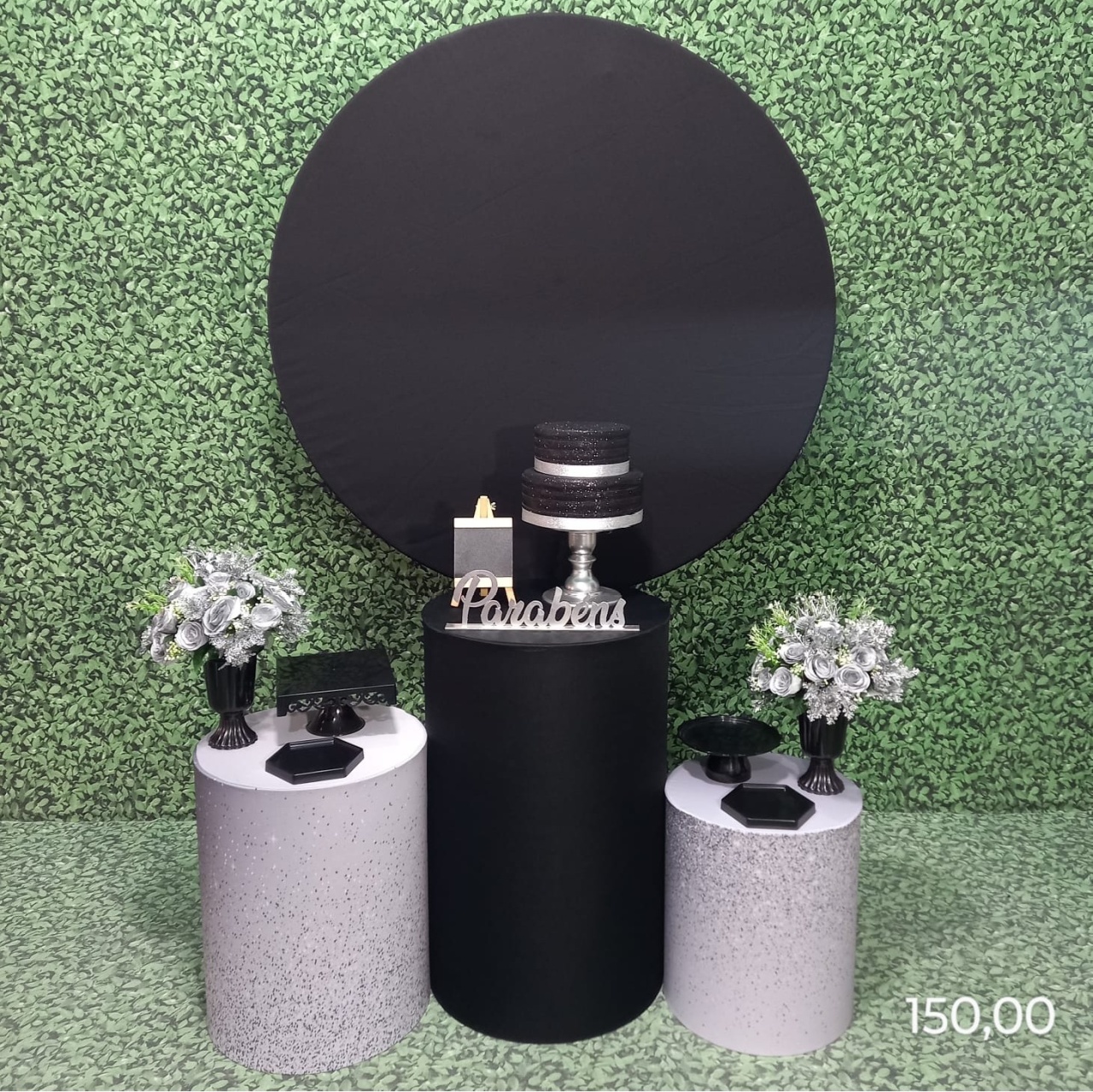 Preto Com Prata Adulto  - Bn Decorações 