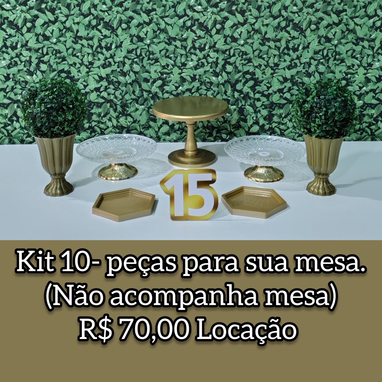 Kit Para Sua Mesa Com 10- Peças (3) - Bn Decorações 