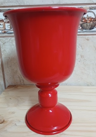 Vaso Grego P Aluminio Vermelho - lihfestasecia