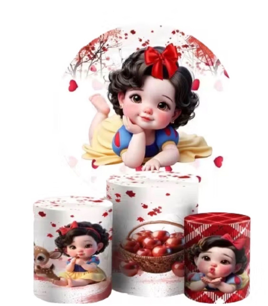 Kit Ouro Tema Branca de Neve Cute  - Realizando Sonhos Pegue e Monte