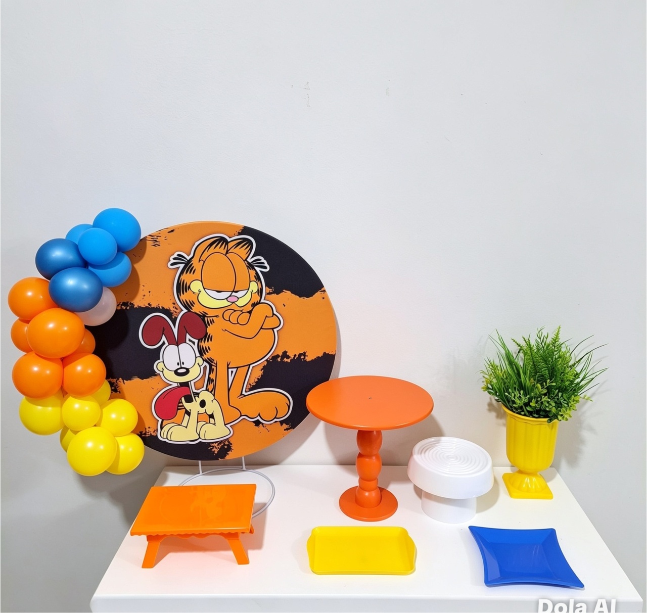 Mini Kit Peças de Mesa Garfield - Balo Mais Festas Pegue E Monte