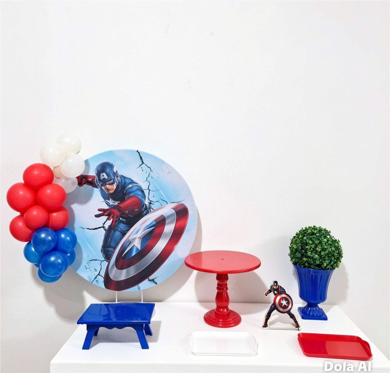 Mini Kit Peças de Mesa Capitão América - Balo Mais Festas Pegue E Monte