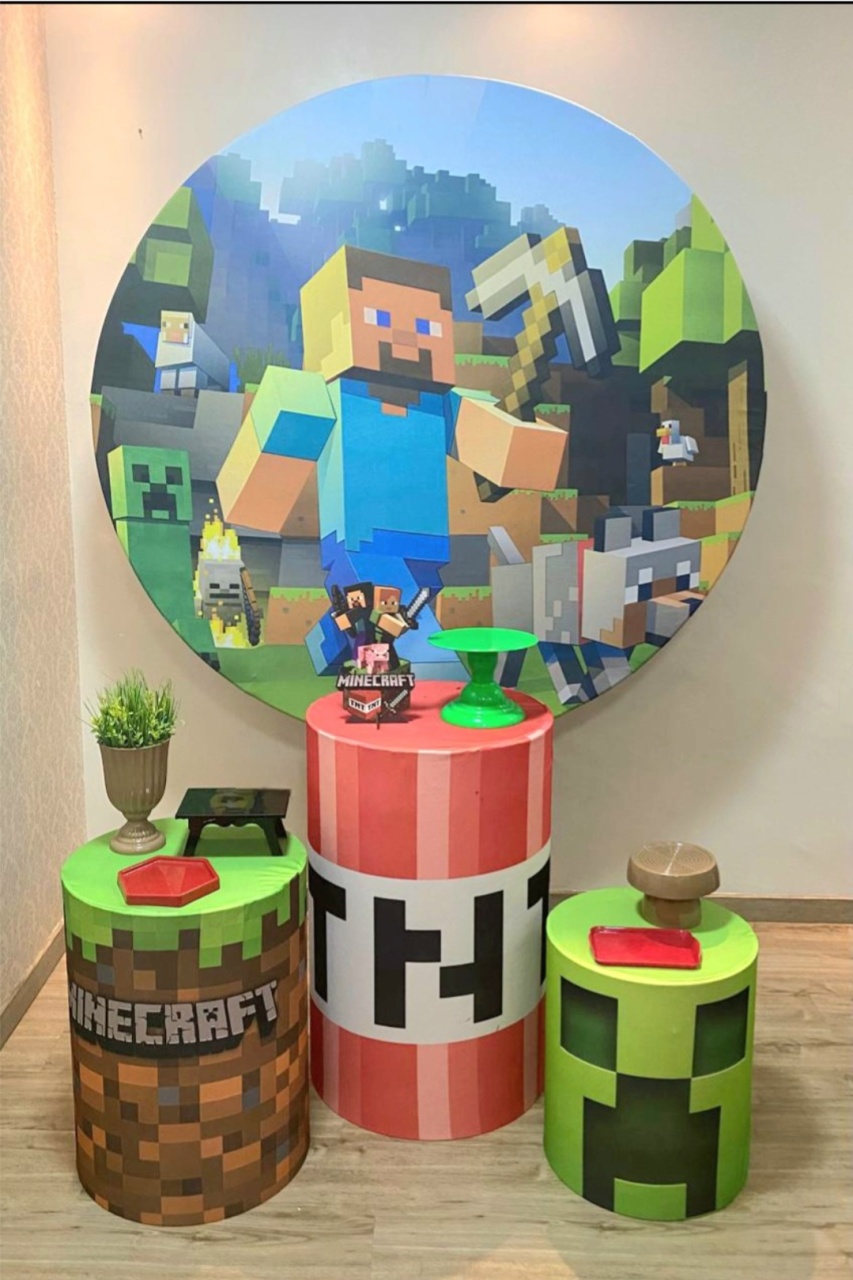 Minecraft Promocional - Balo Mais Festas Pegue E Monte