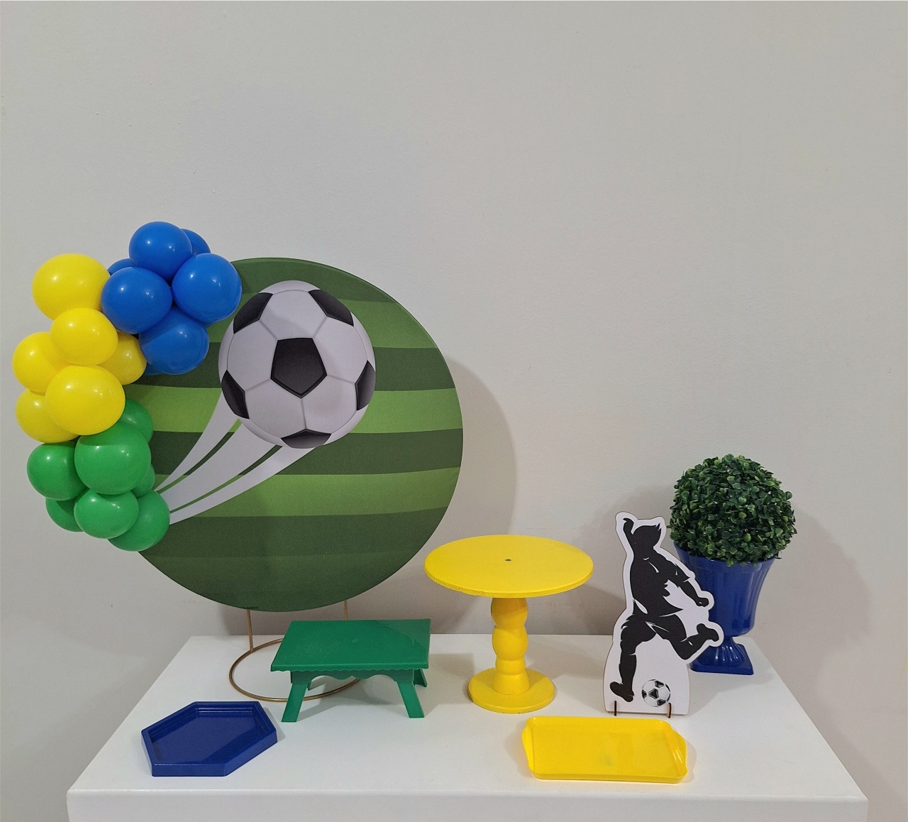Mini Kit de Mesa Brasil Futebol Copa - Balo Mais Festas Pegue E Monte