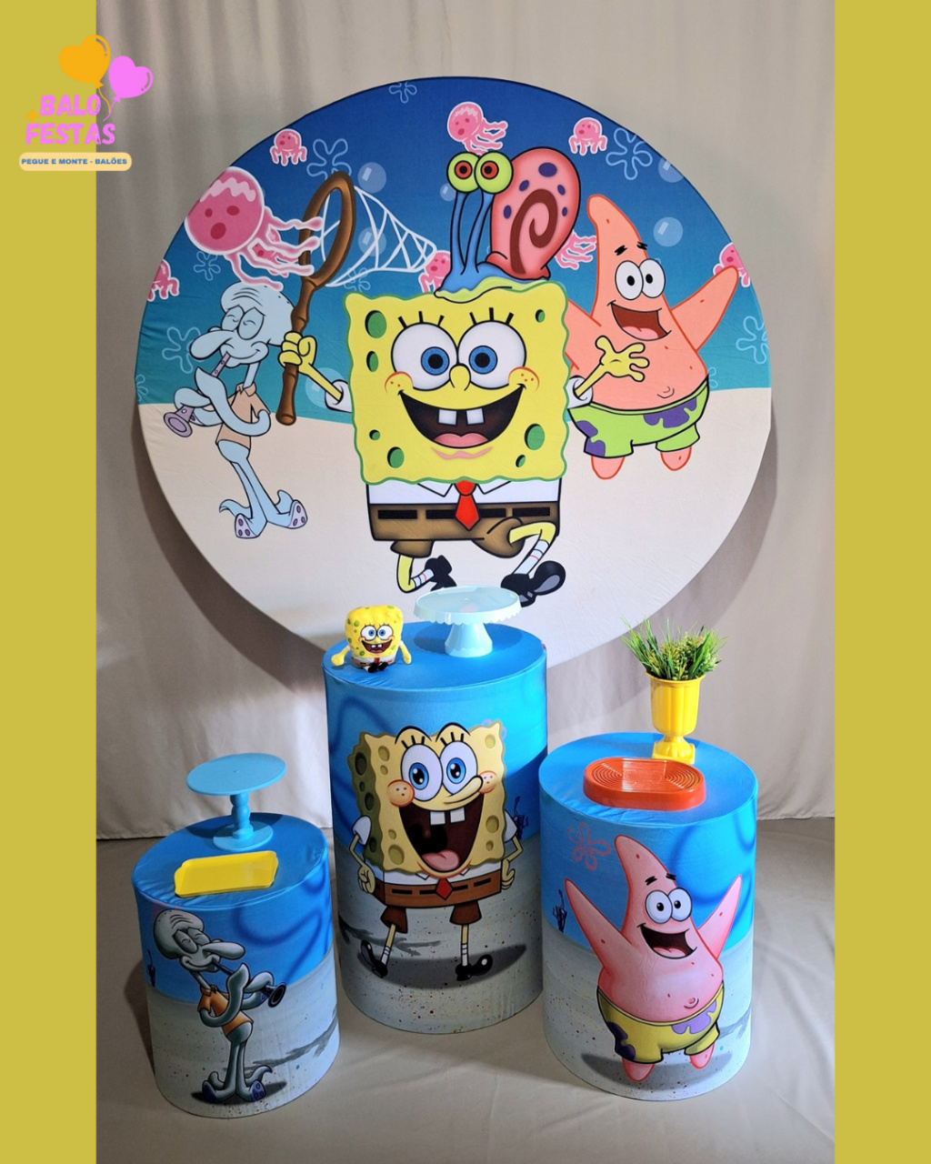 Bob Esponja Promocional  - Balo Mais Festas Pegue E Monte