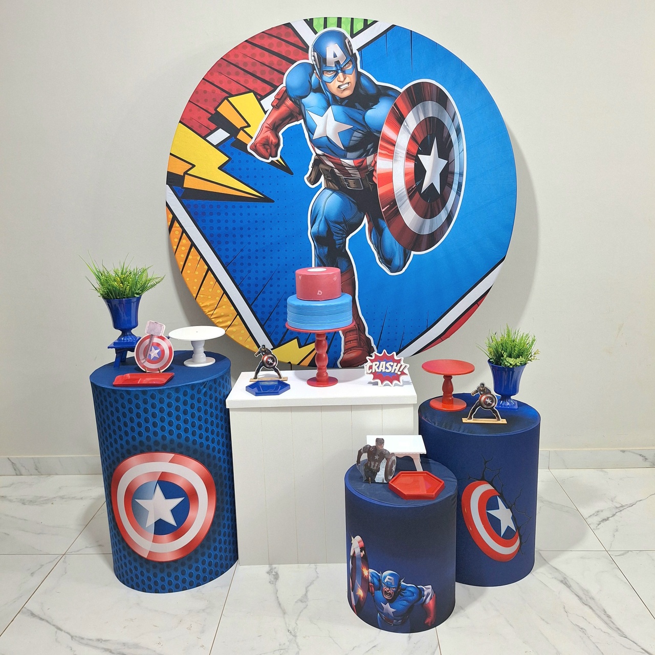 Capitão América  Especial - Balo Mais Festas Pegue E Monte