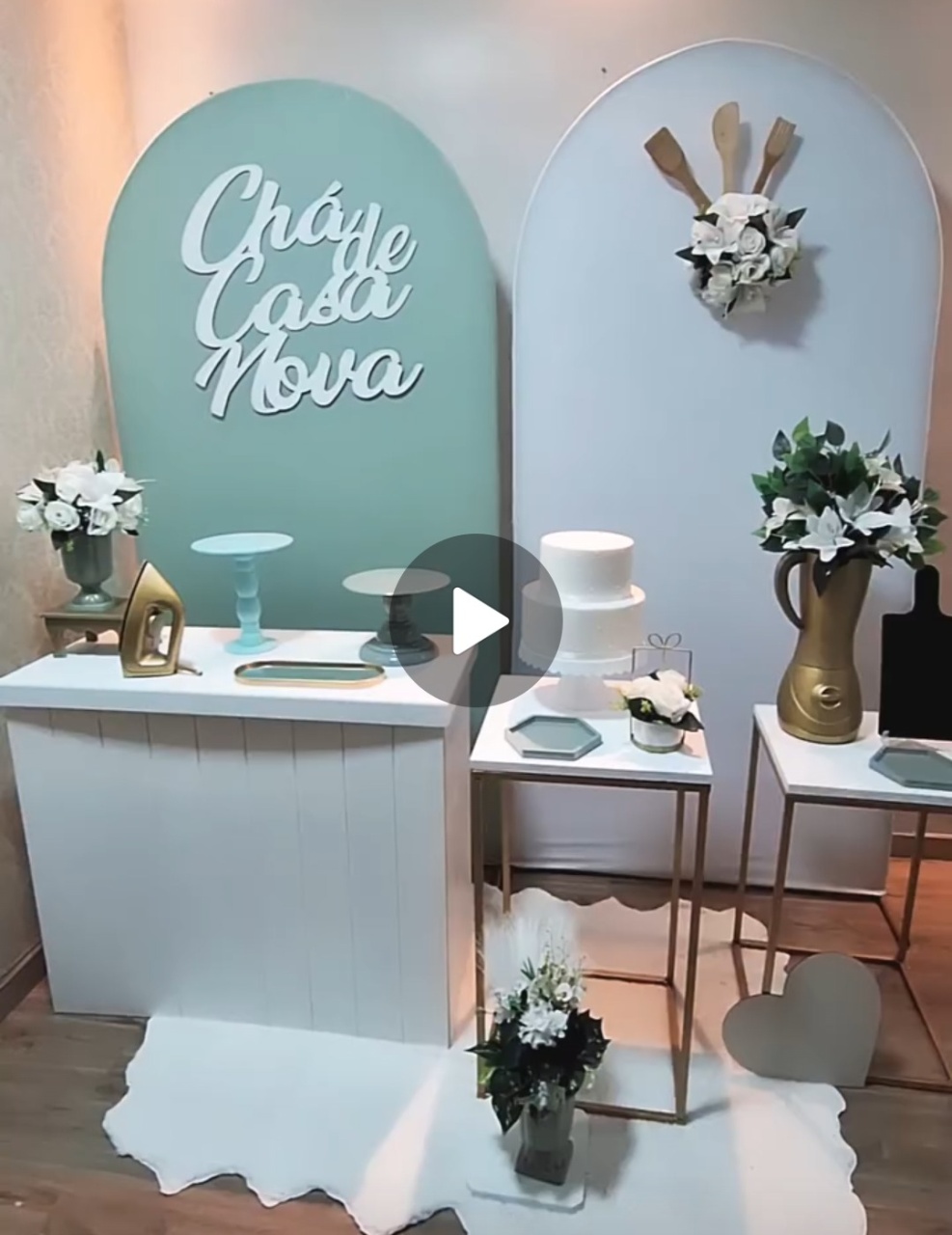 Chá de Casa Nova Verde Branco Kit Diferenciado - Balo Mais Festas Pegue E Monte
