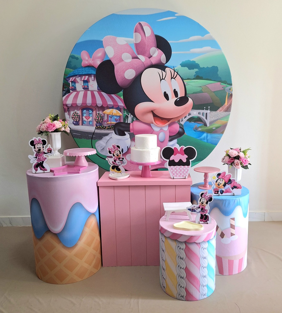 Minnie Rosa Especial - Balo Mais Festas Pegue E Monte