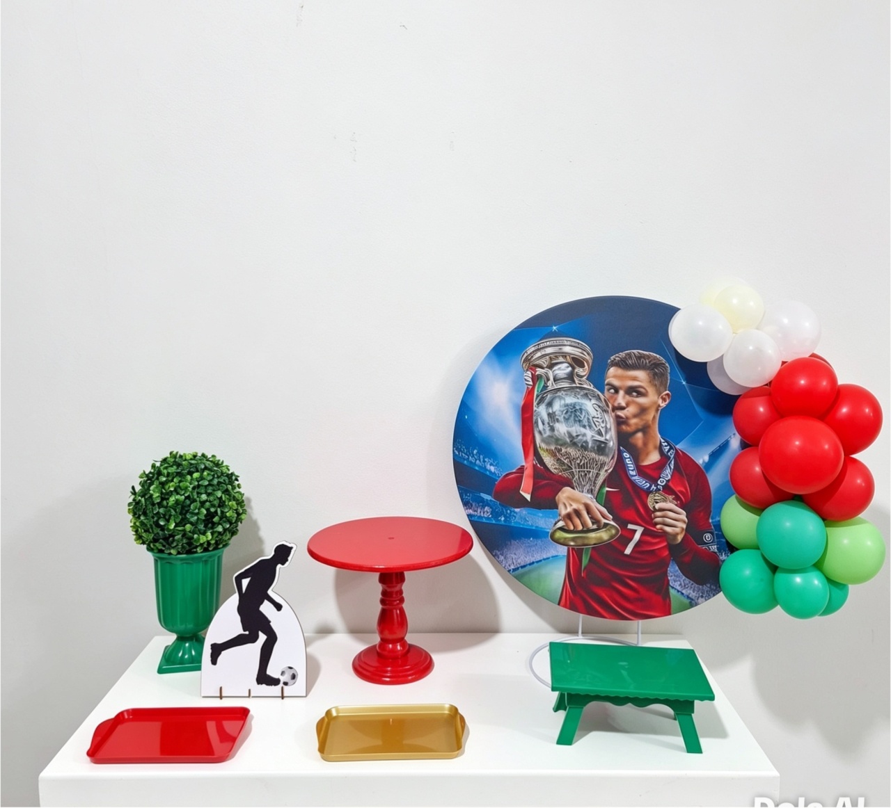 Mini Kit Peças de Mesa Cristiano Ronaldo - Balo Mais Festas Pegue E Monte
