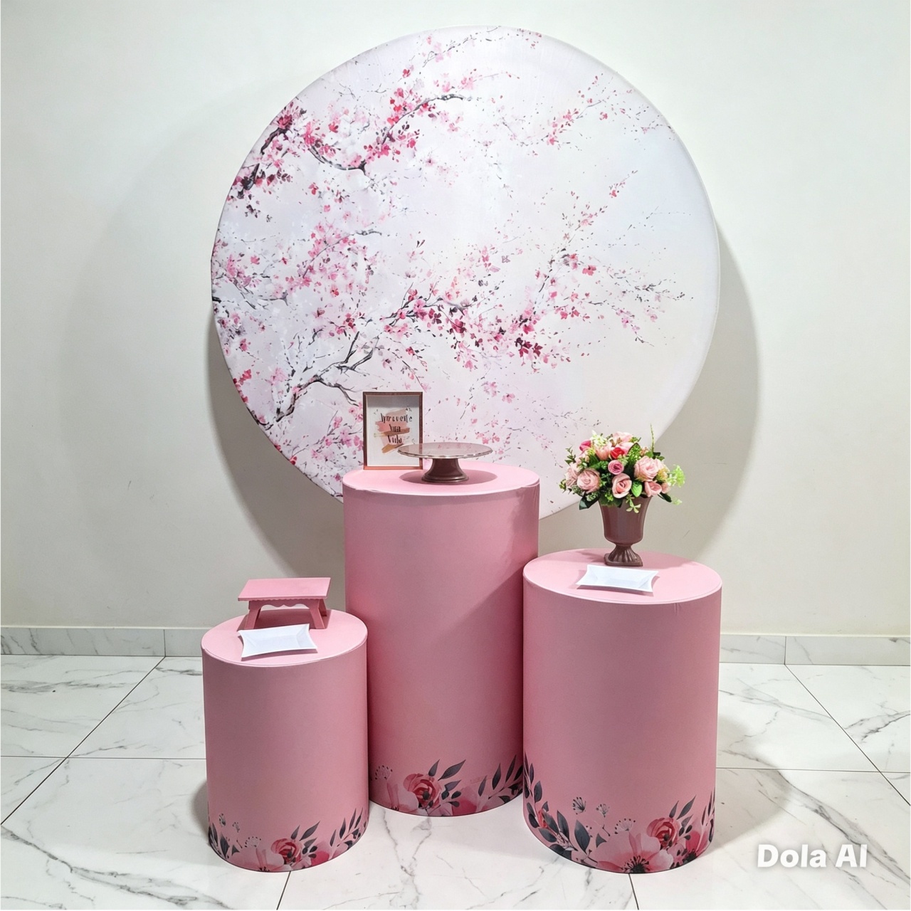 Cerejeira Rosa Promocional - Balo Mais Festas Pegue E Monte
