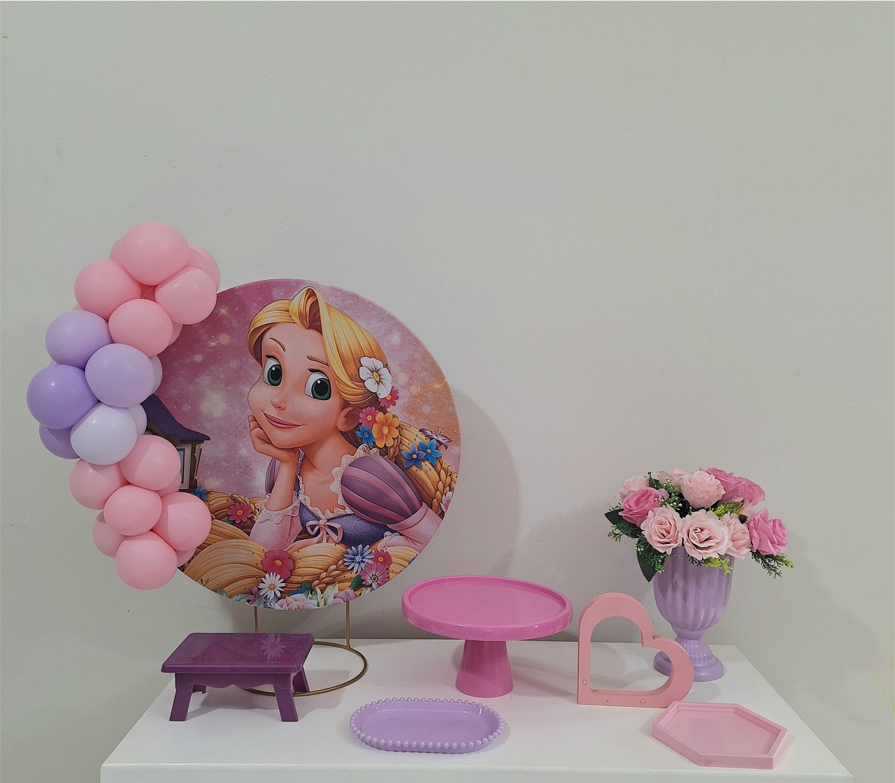 Mini Kit de Mesa Rapunzel - Balo Mais Festas Pegue E Monte