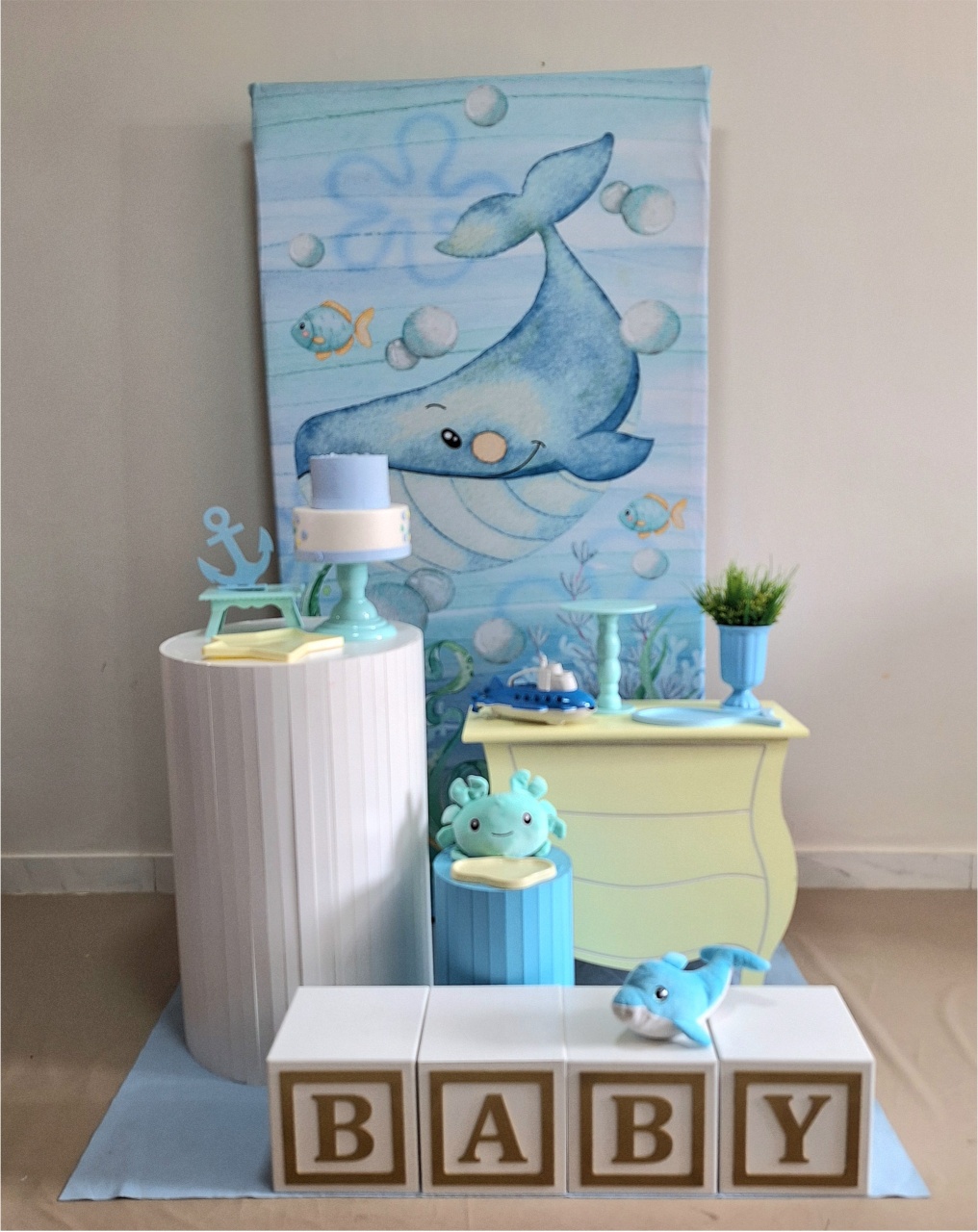 Chá de Bebê Kit Diferenciado Fundo Do Mar - Balo Mais Festas Pegue E Monte