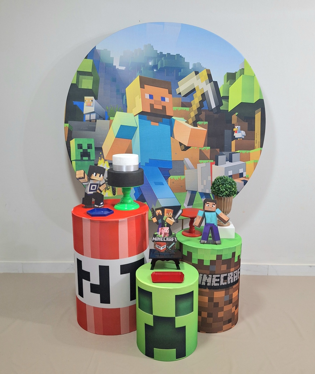 Minecraft Convencional - Balo Mais Festas Pegue E Monte