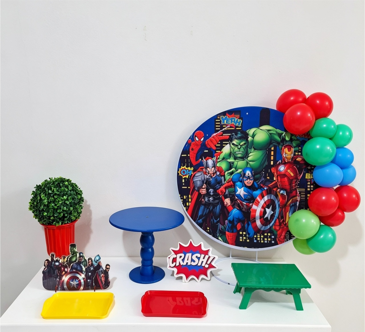 Mini Kit Peças de Mesa Heróis - Balo Mais Festas Pegue E Monte