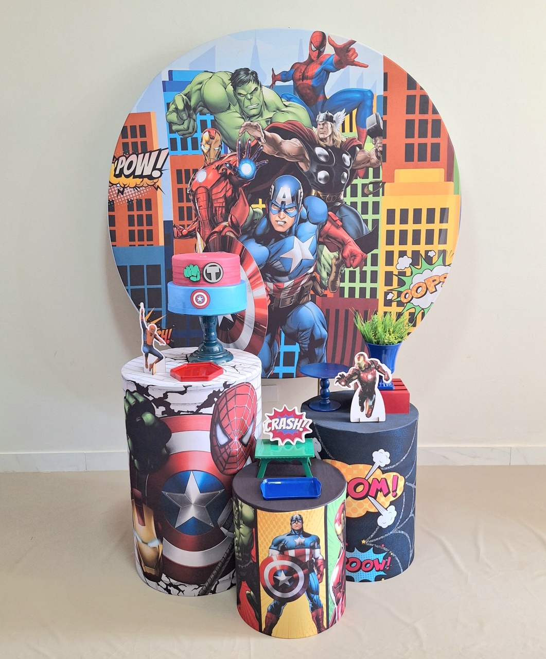Heróis Marvel - Vingadores Convencional - Balo Mais Festas Pegue E Monte