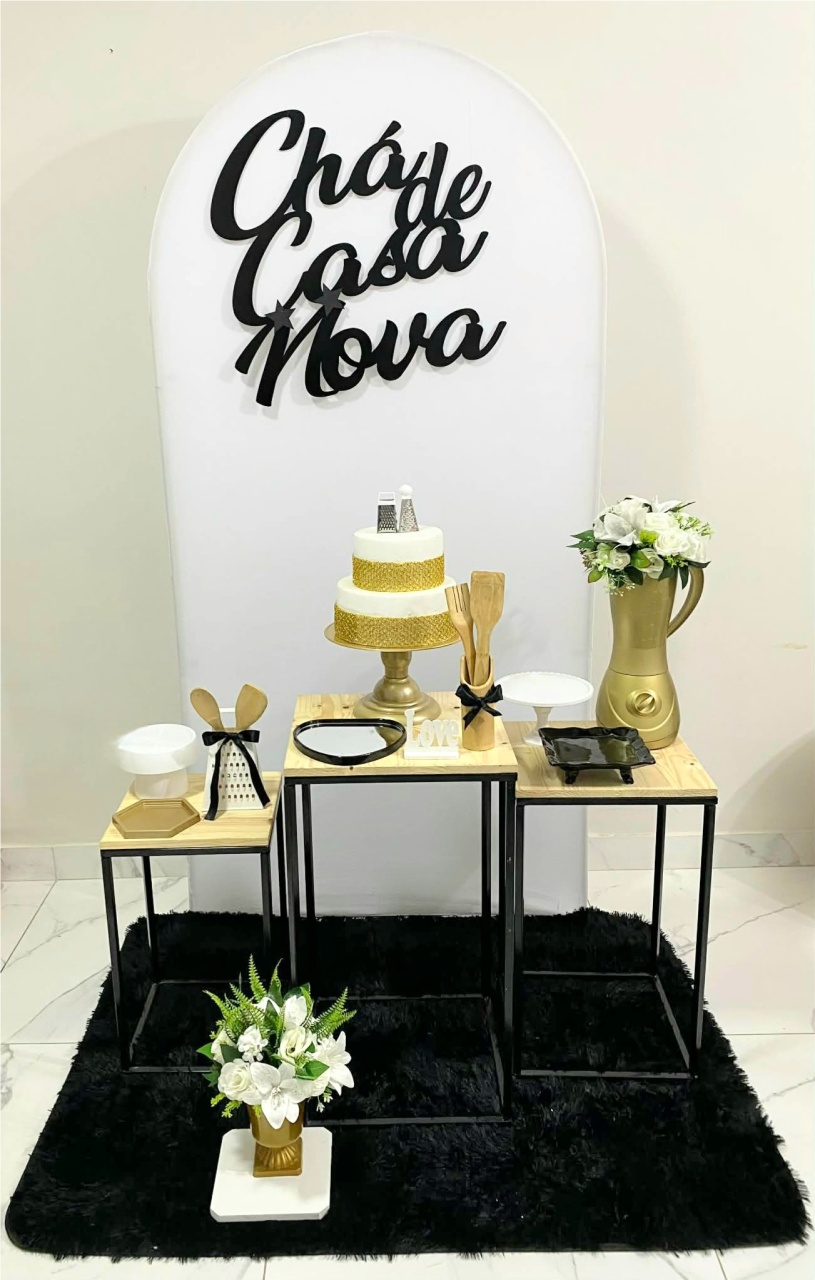 Chá de Casa Nova - Kit Branco Prero Painel Romano - Balo Mais Festas Pegue E Monte