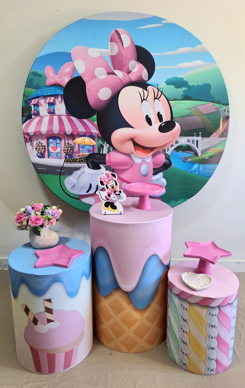 Minnie Rosa Promocional  - Balo Mais Festas Pegue E Monte