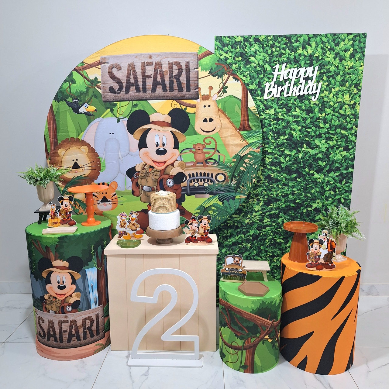 Mickey Safari Excepcional - Balo Mais Festas Pegue E Monte