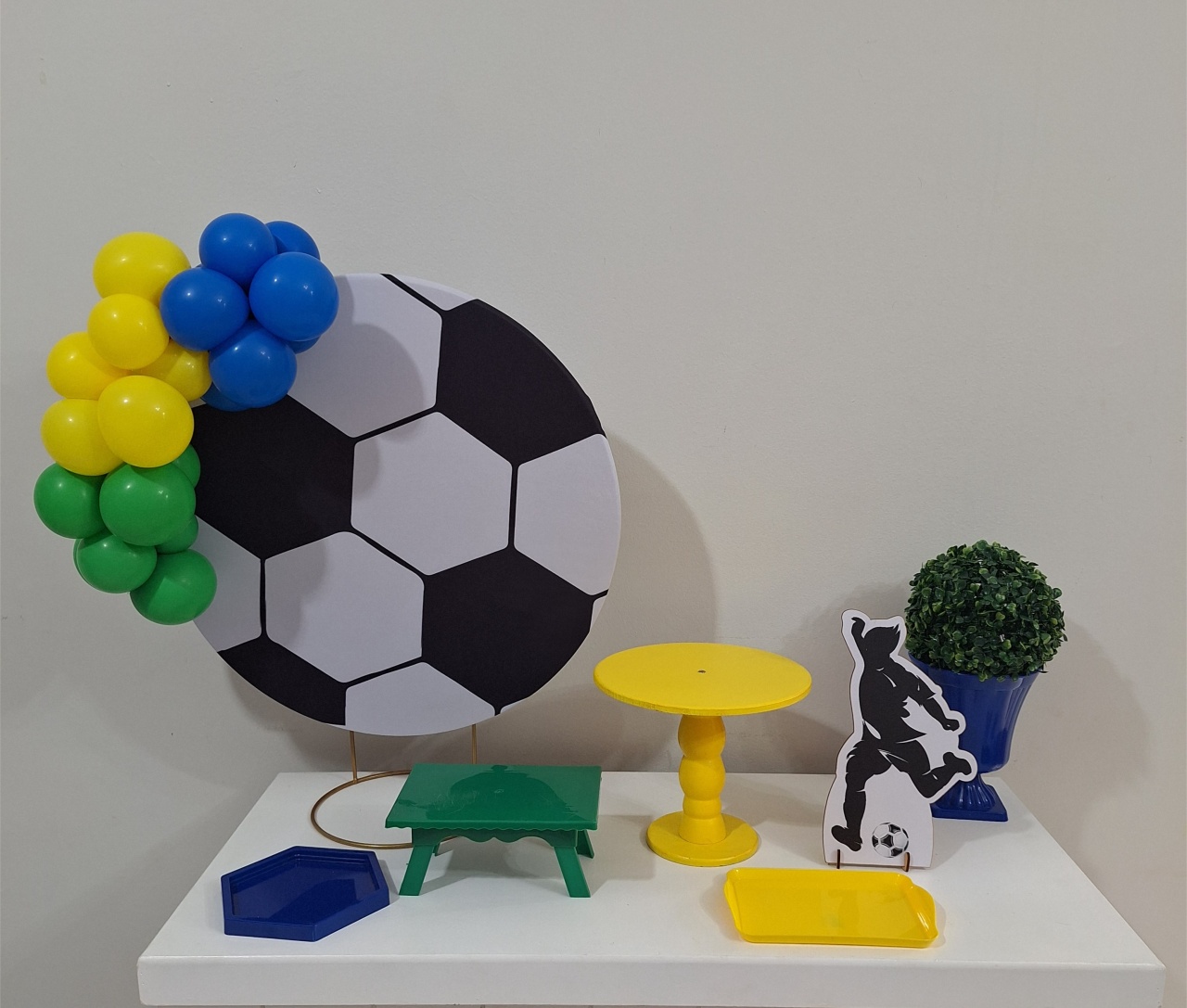 Mini Kit de Mesa Brasil Futebol Copa 2 - Balo Mais Festas Pegue E Monte