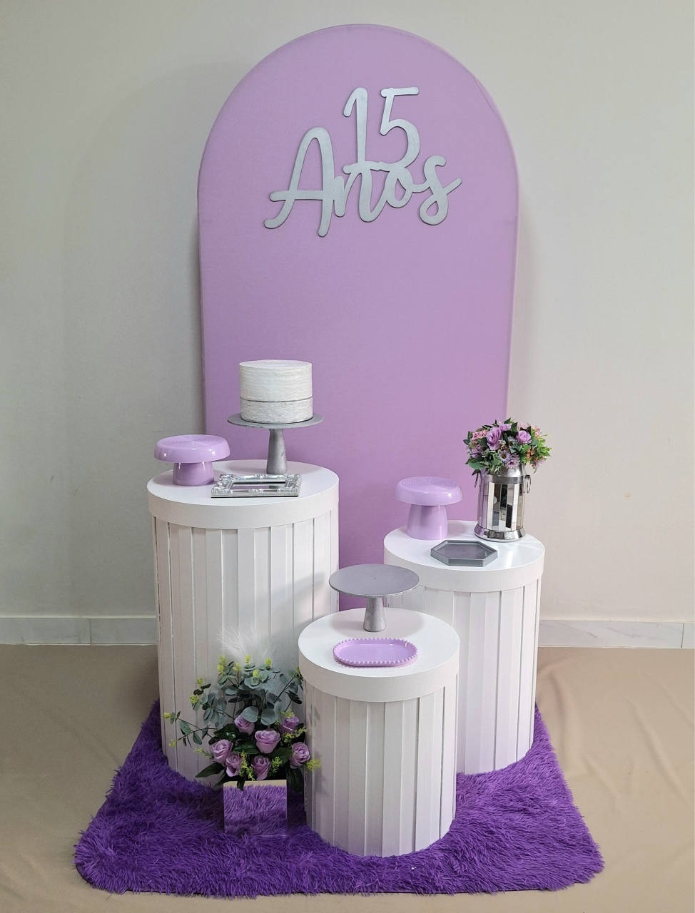 Kit Diferenciado Lilás Roxo Prata - Balo Mais Festas Pegue E Monte
