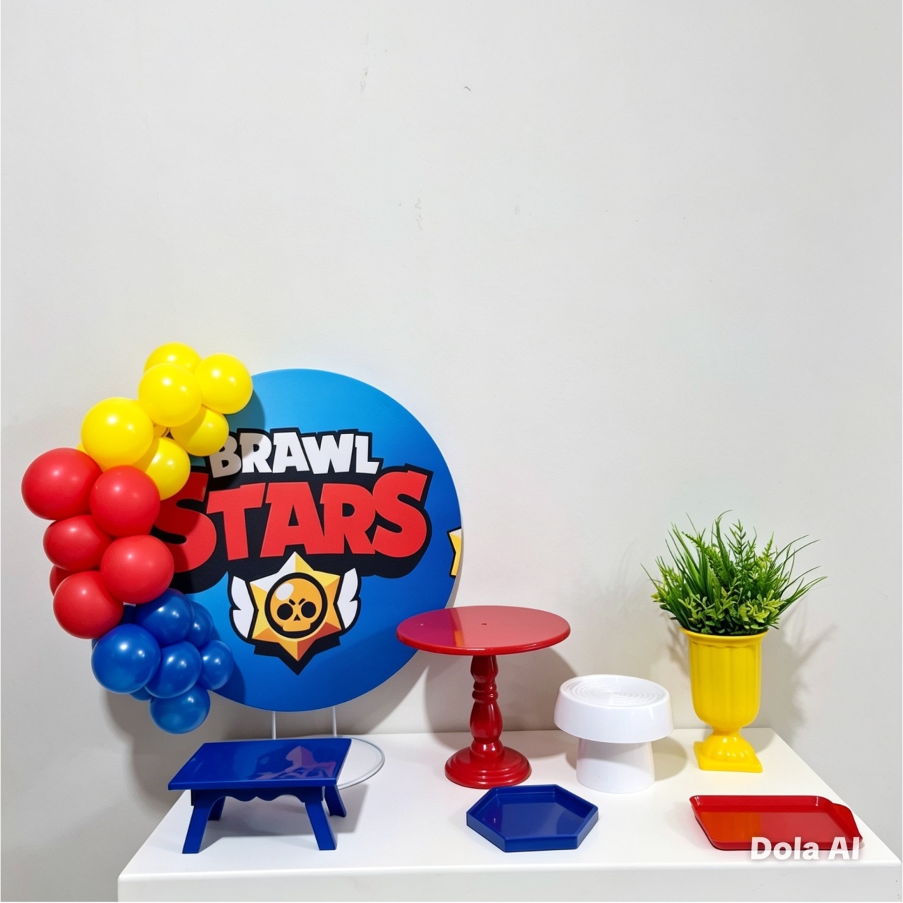 Mini Kit Peças de Mesa Brawl Stars - Balo Mais Festas Pegue E Monte